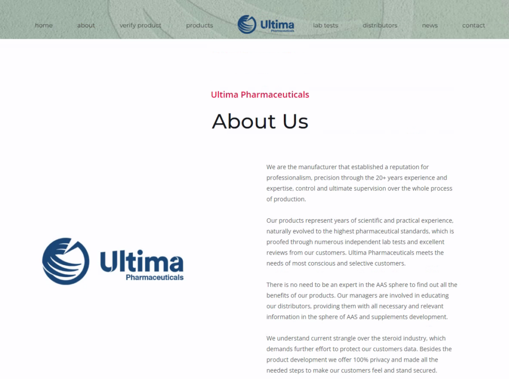 ultima pharmaceuticals supplier